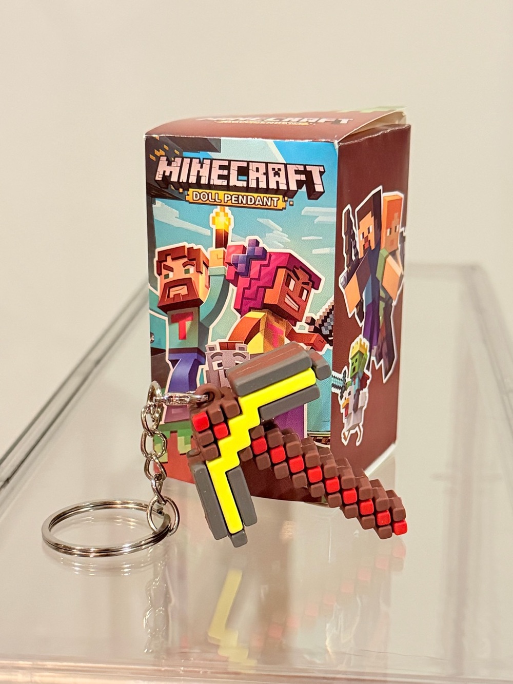 Minecraft Pickaxe Keychain - Doll Pendant Blind Box NWT